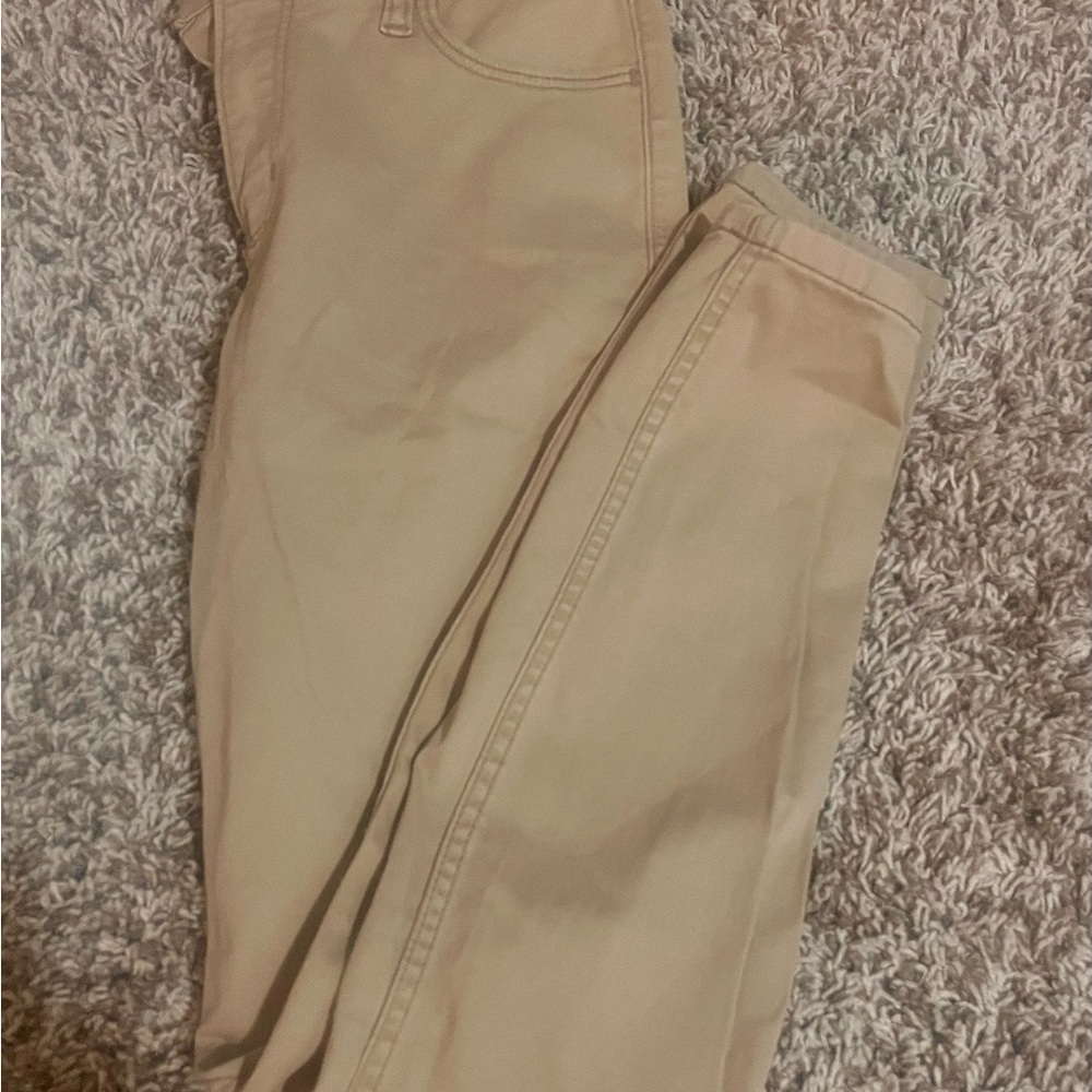 Hollister Beige High-Rise Pants
